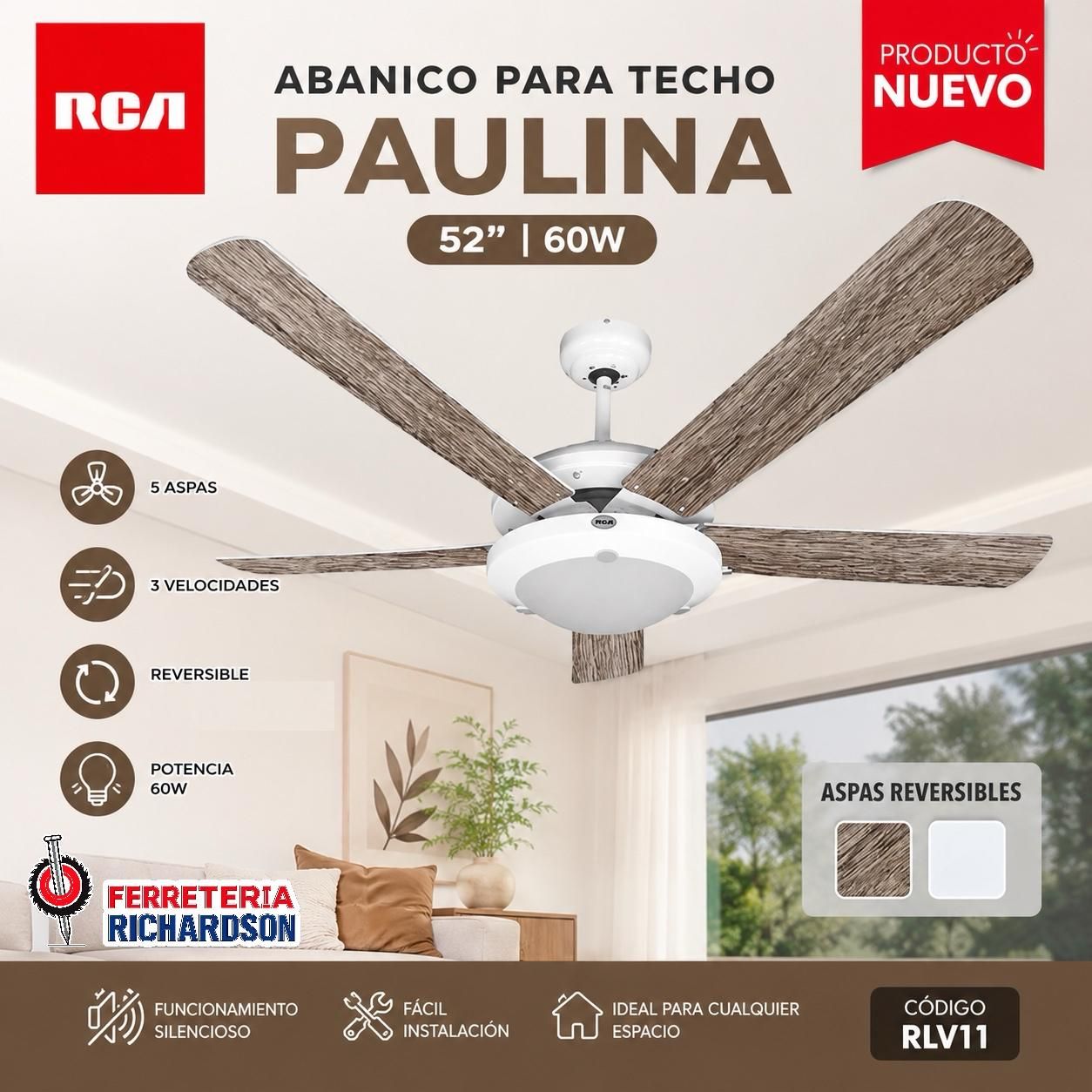 Abanico RCA Paulina 52